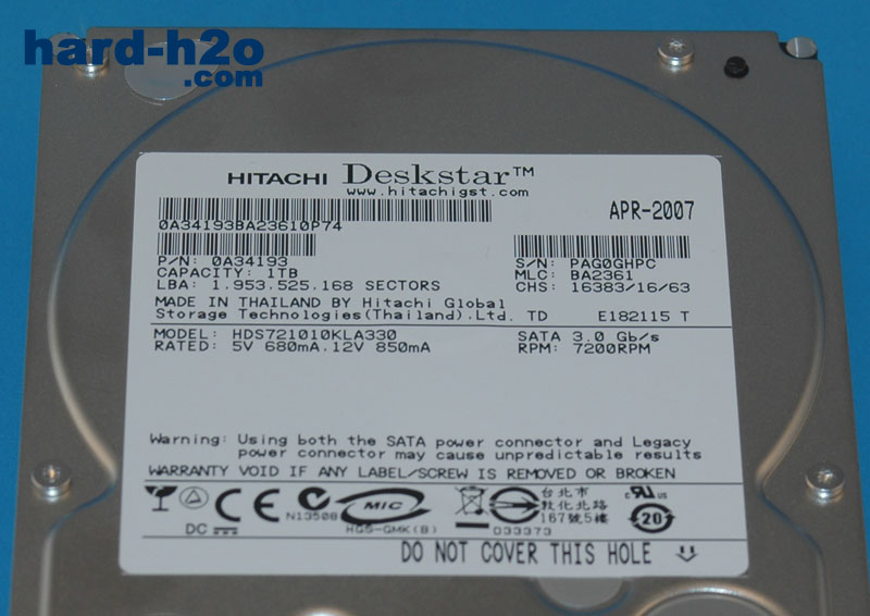 Disco duro Hitachi Deskstar 7K1000 SATA2 1 TB | hard-h2o.com