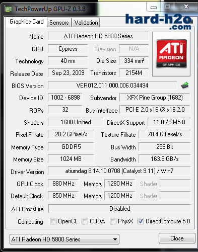 Ampliar Foto Tarjeta gráfica ATI XFX HD 5870 Ampliar Foto Tarjeta gráfica ATI XFX HD 5870