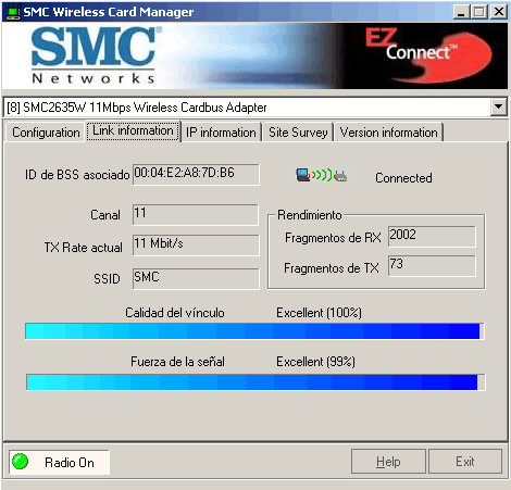 SMC EzConnect PCMCIA WiFi 11 Mbps